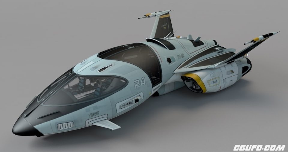 科幻飞行器 星际飞船c4d模型 shuttle star